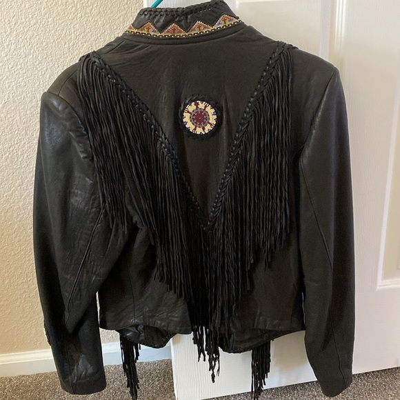 Vintage Maverick Leather beaded and fringe jacket. - Picture 3 of 6